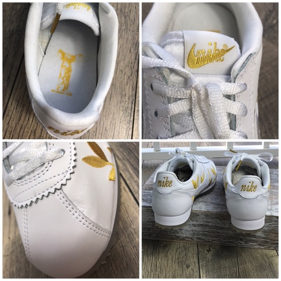 NWT Classic Cortez White Metallic Gold W AUTHENTIC - Picture 8 of 8